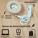 Luminária de Mesa Bola de Cristal 3D LED