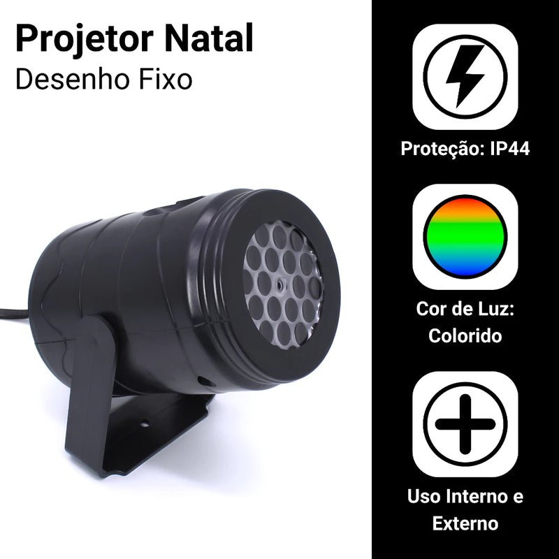 Projetor Led Natal Laser Desenhos Natalinos Jardim 886 Externo Neve