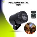 Projetor Led Natal Laser Desenhos Natalinos Jardim 886 Externo Neve