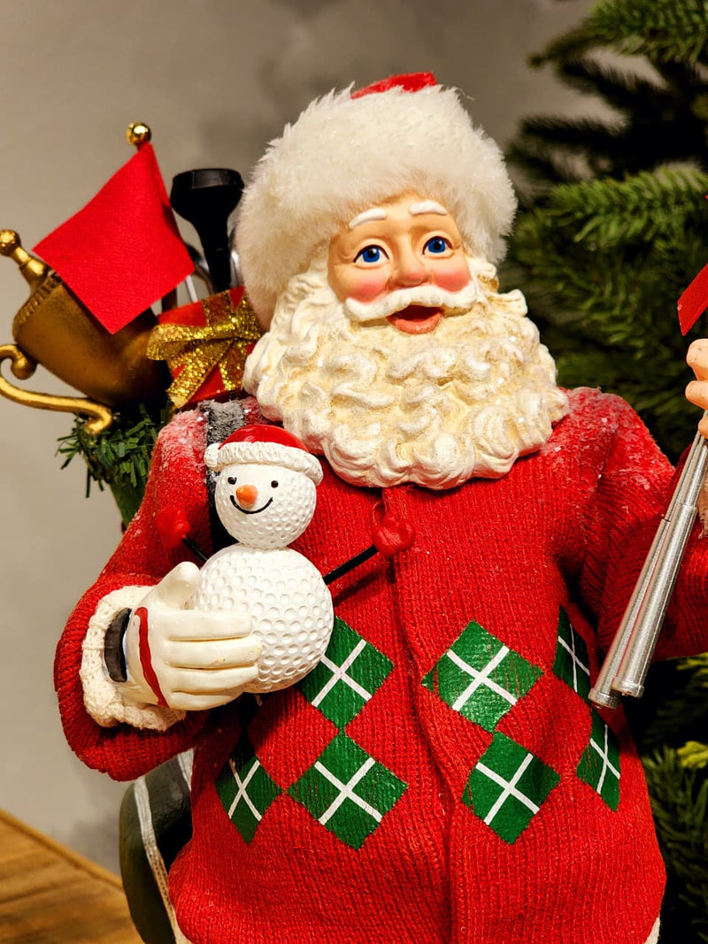 PAPAI NOEL JOGADOR DE GOLF COLEÇÃO KURT S. ADLER 28CM