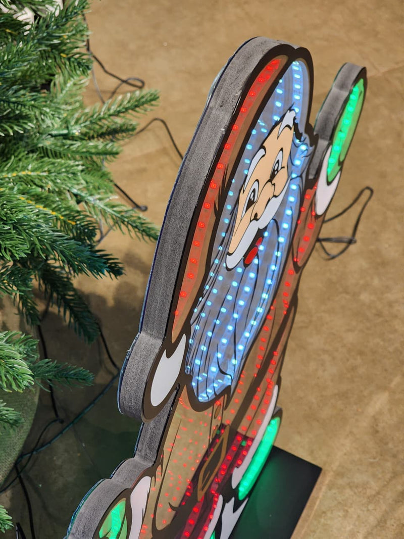 PLACA LUZ INFINITA PAPAI NOEL 59CM