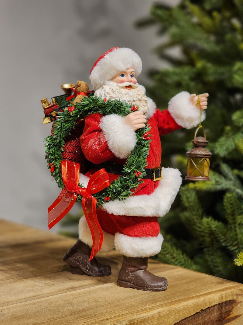 PAPAI NOEL COM LANTERNA COLEÇÃO KURT S. ADLER 27CM